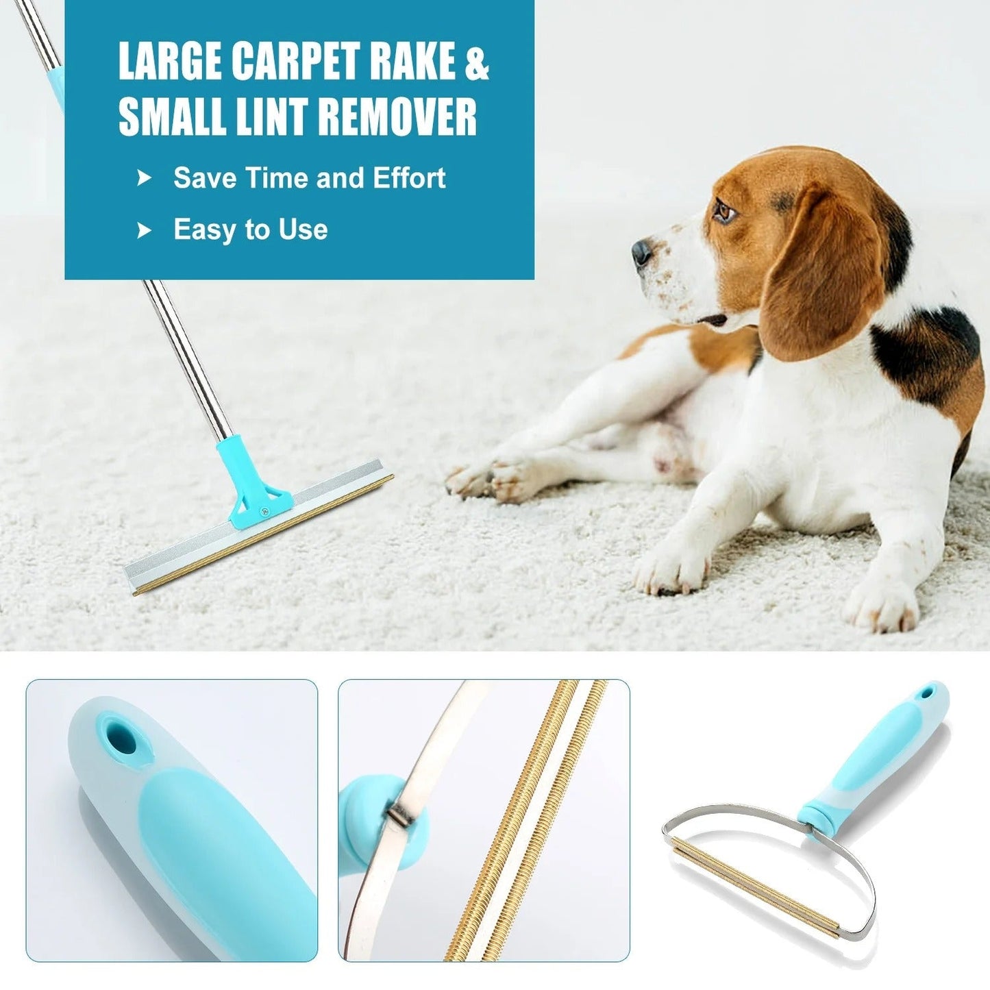Royaleva Pet Hair Remover Set with 3 Specialized Tools
