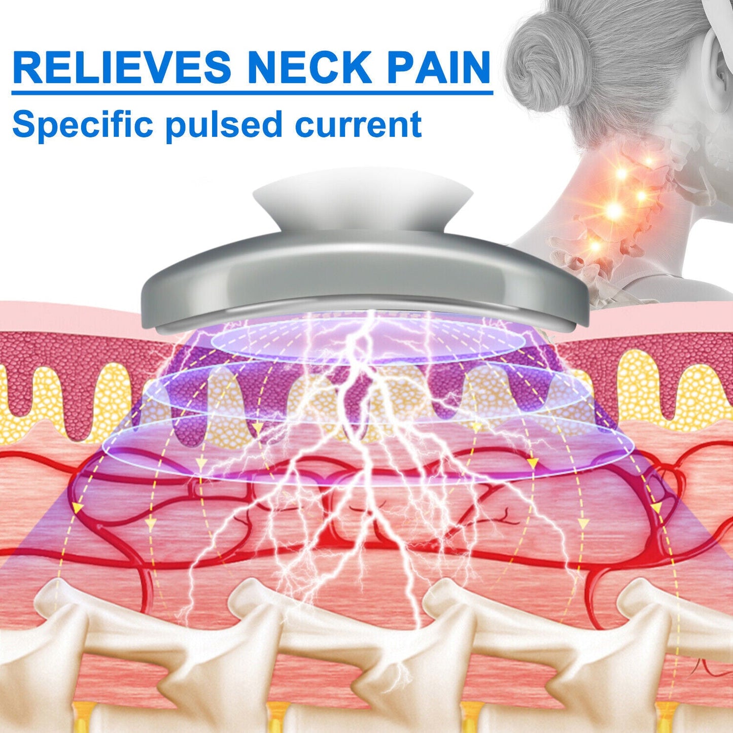 Royaleva Electric Shock Pulse Neck and Shoulder Kneading Massager
