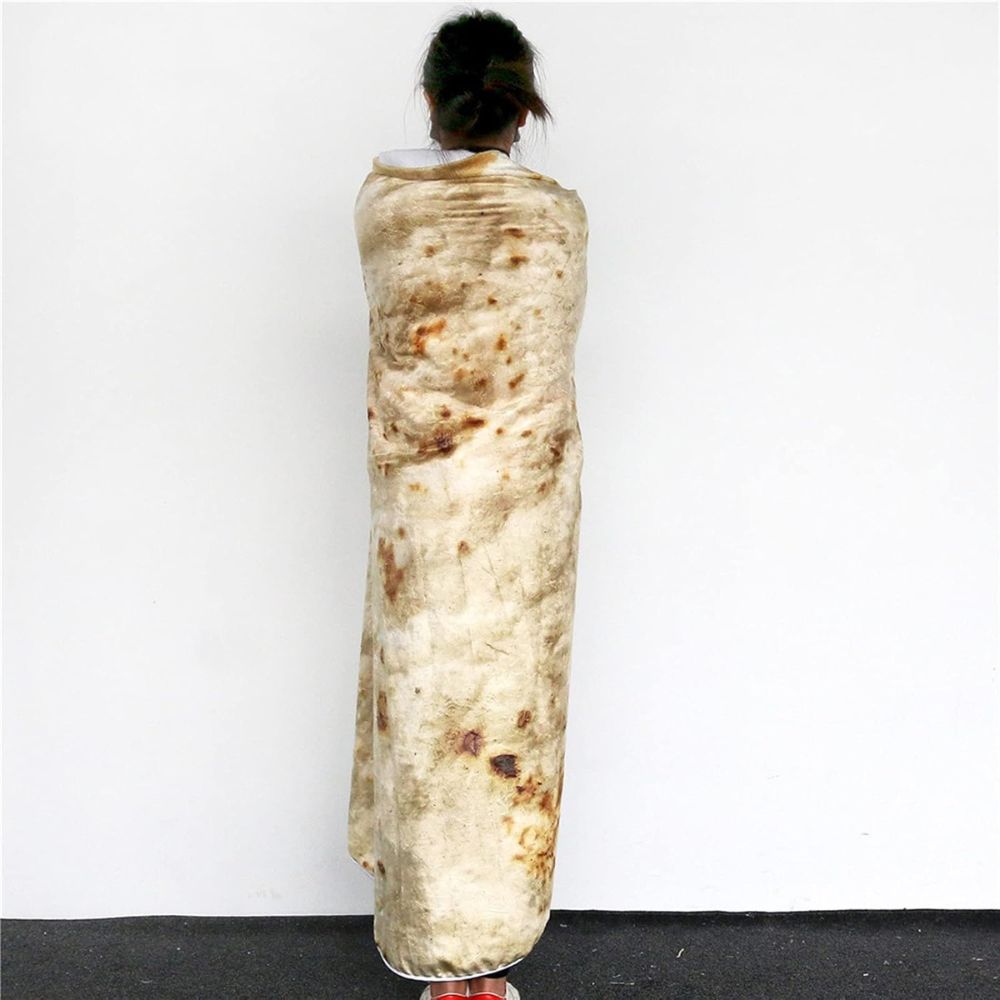 Royaleva Burrito Tortilla Food Throw Blanket Cozy Wrap