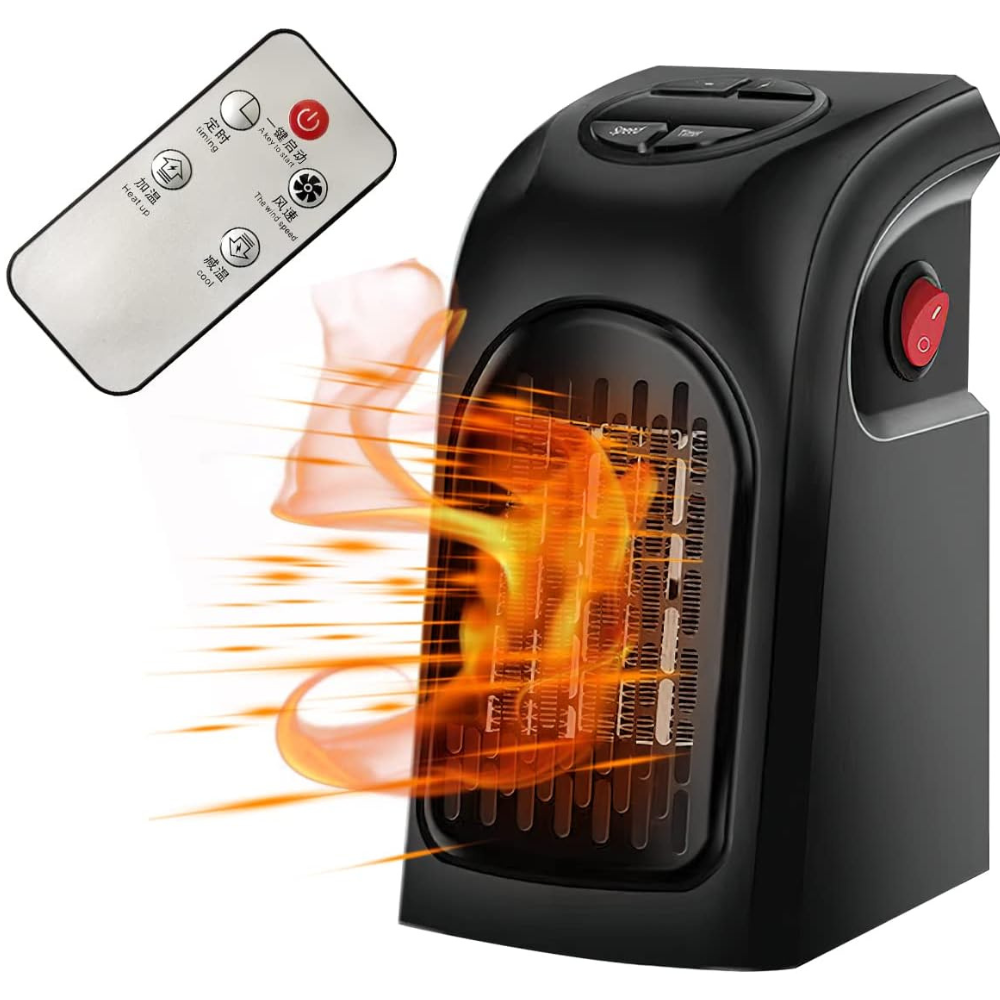RoyaleGlow Portable Plug-In Electric Fan Heater with Thermostat