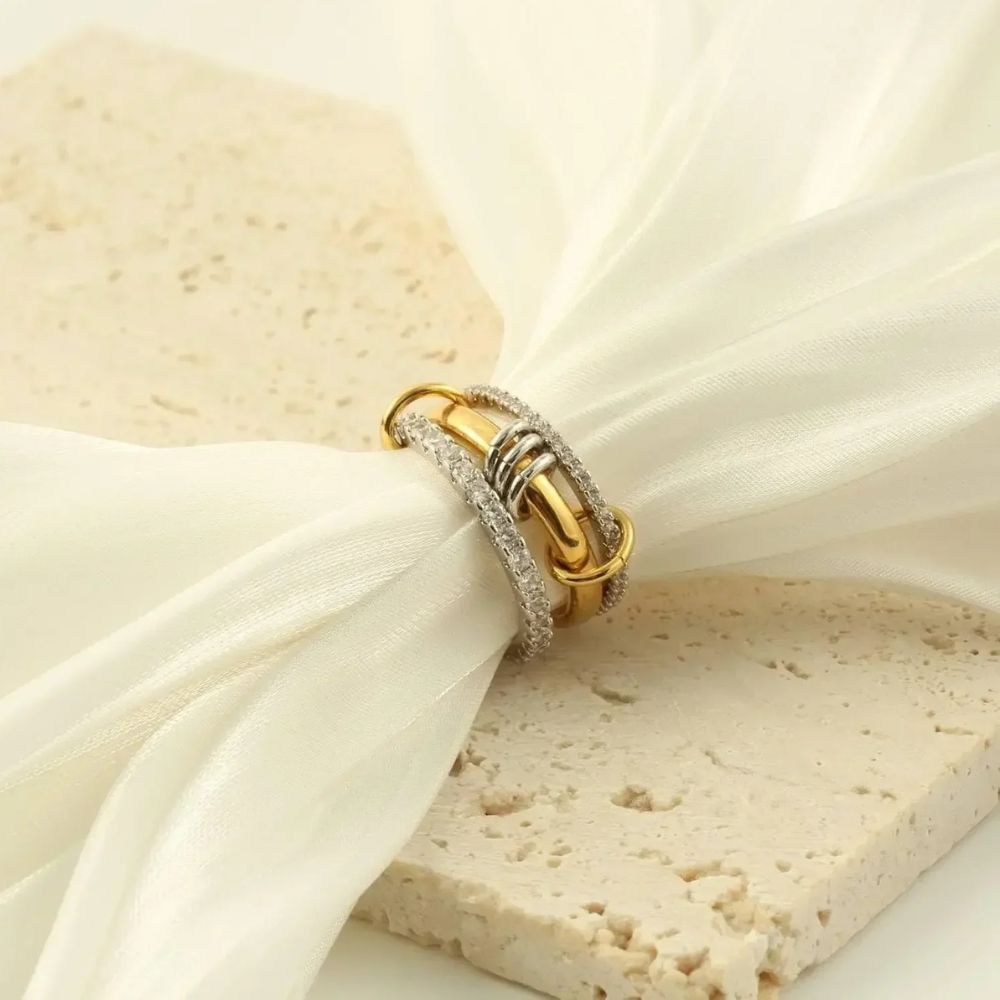 Luxora Trendy Gold Stackable Rings for Elegant Layering