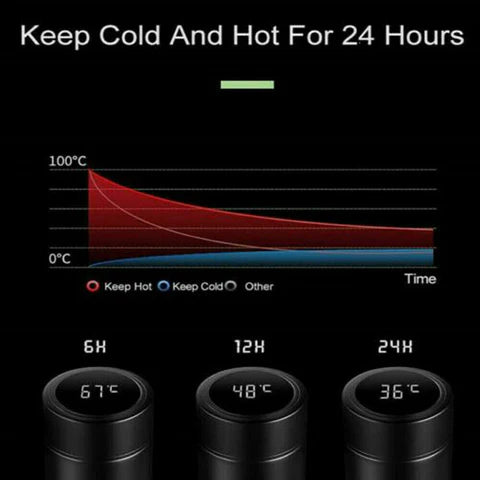 Royaleva LED Temperature Display Thermos Bottle 500ML