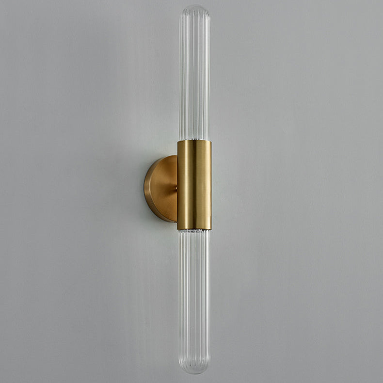 RoyaleGlow Modern Black Linear LED Wall Sconce | Frosted Glass Tube for Ambient Lighting