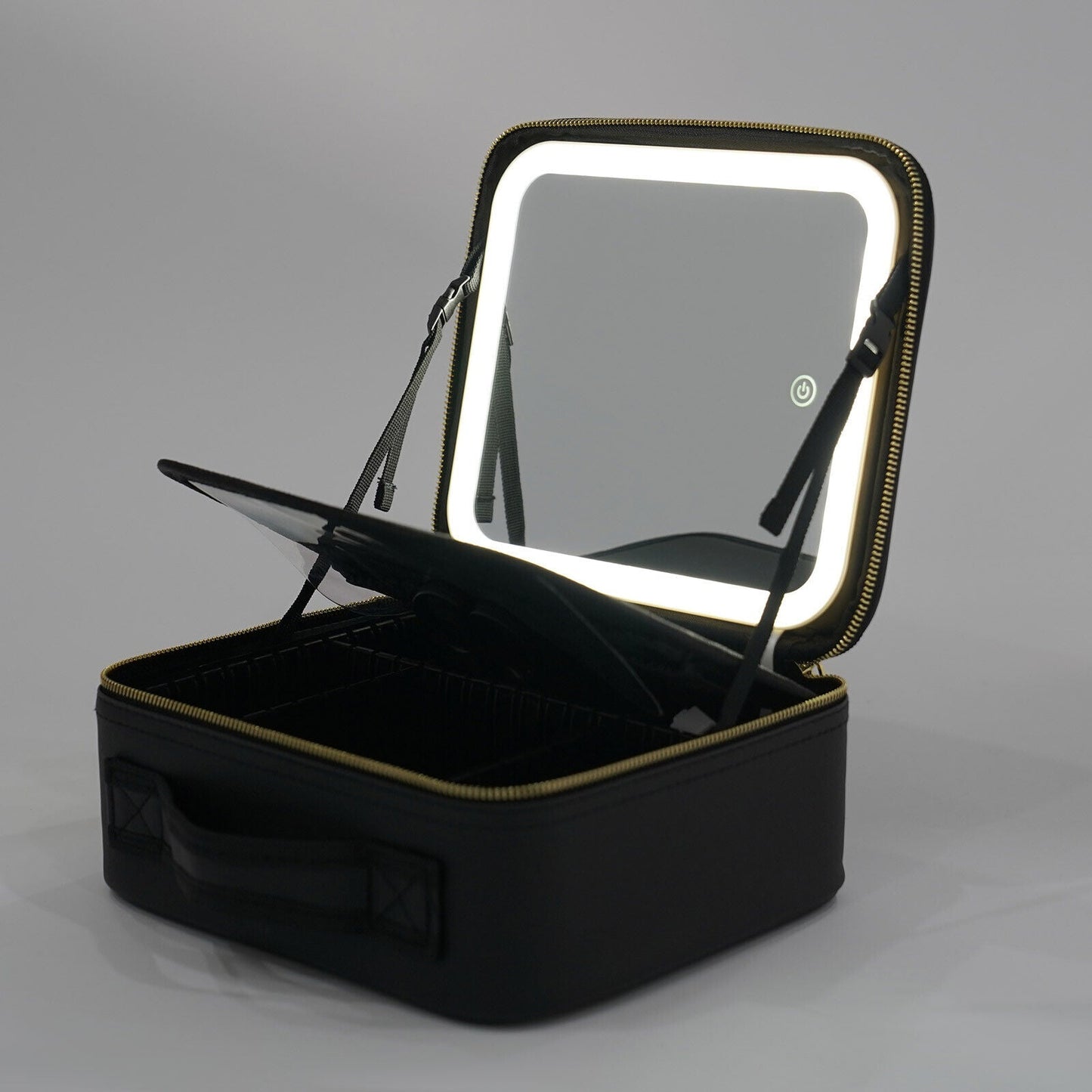 RoyaleGlow LED Makeup BAG with Mirror and Brush Compartment