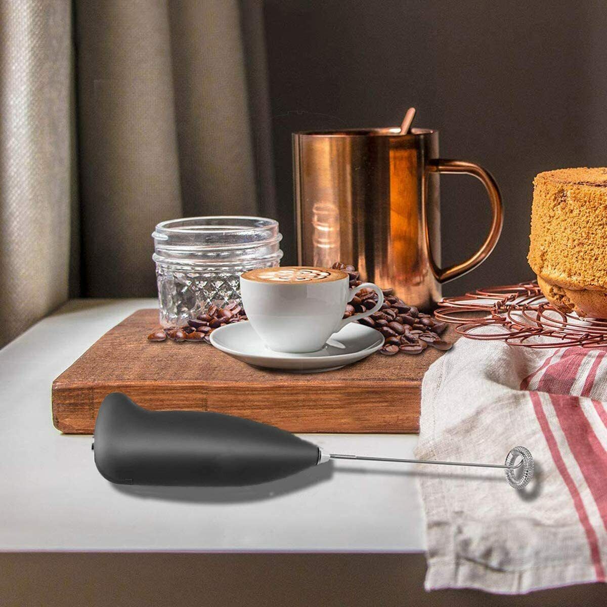 RoyaleGlow Electric Milk Frother for Creamy Foam