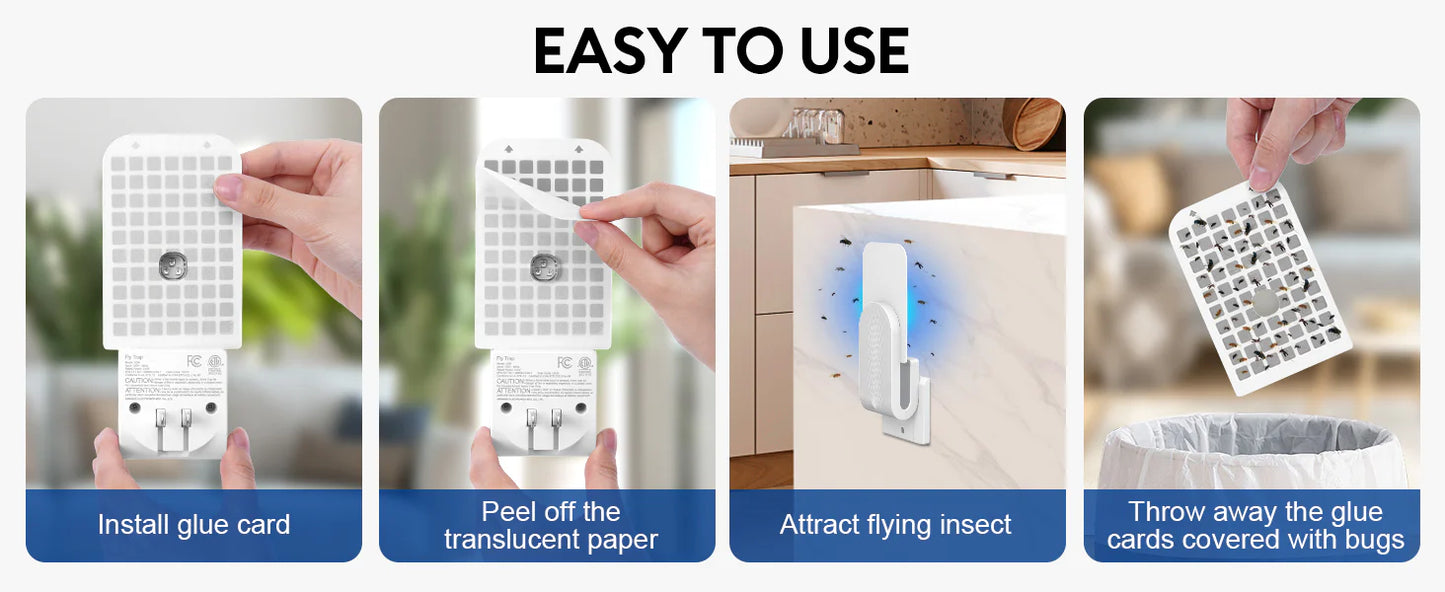 Royaleva Indoor Fly Trap with Adhesive Cards for Home Use