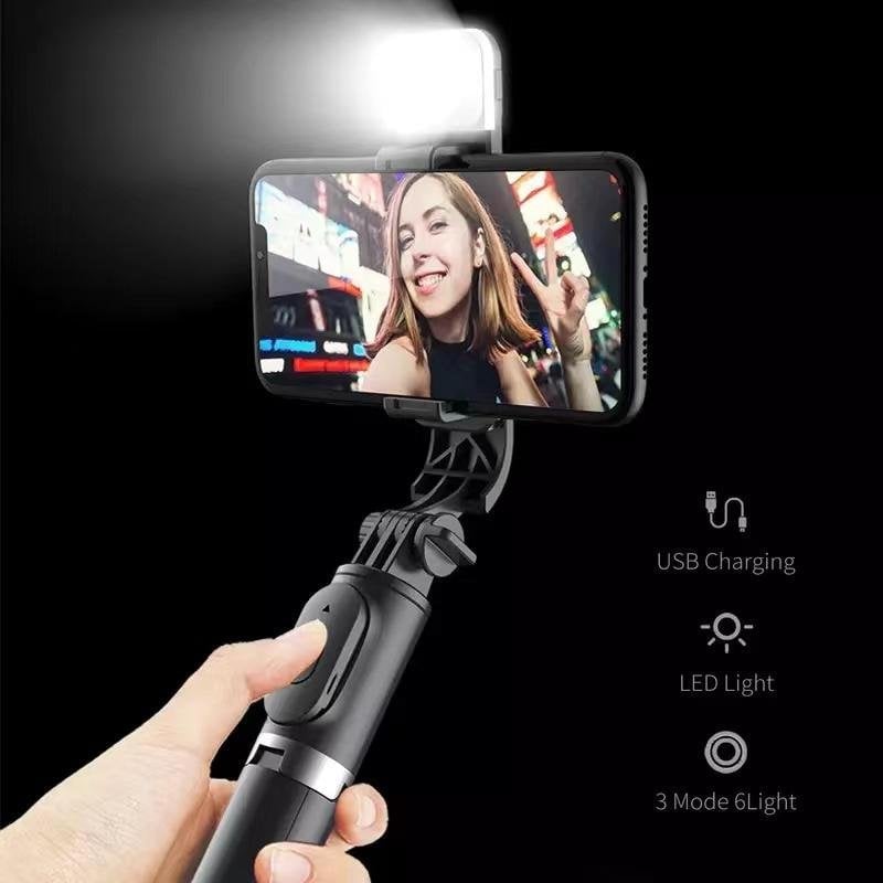 RoyaleGlow 6 In 1 Wireless Bluetooth Selfie Stick With Fill Light