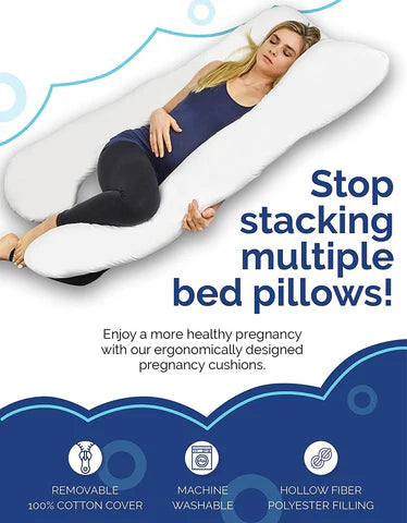 Luxora U-Shaped Full Body Pregnancy Maternity Pillow