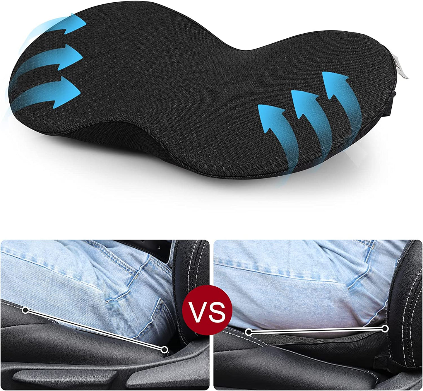 Luxora Car Seat Cushion for Shorter Drivers - Comfort Support