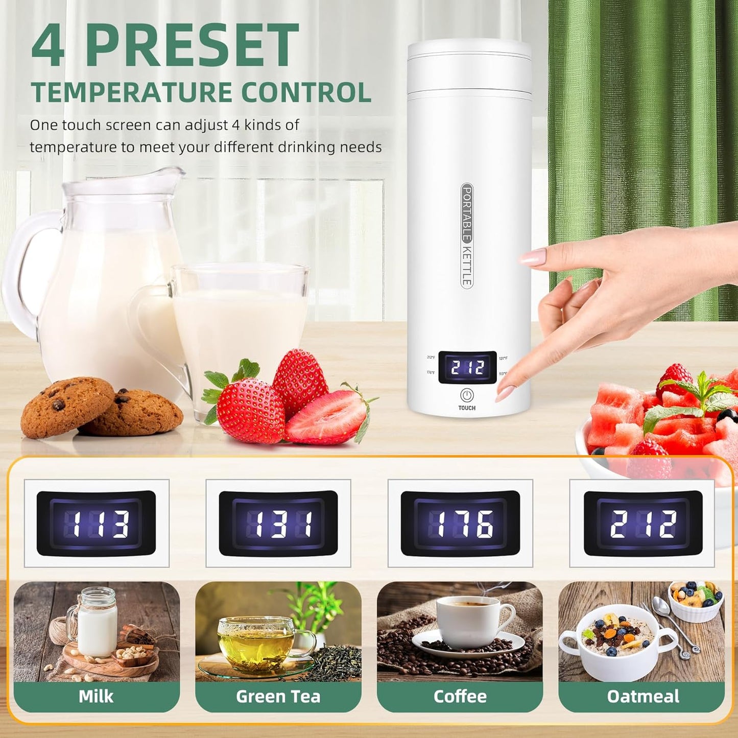 Luxora Portable Electric Travel Kettle for Hot Drinks