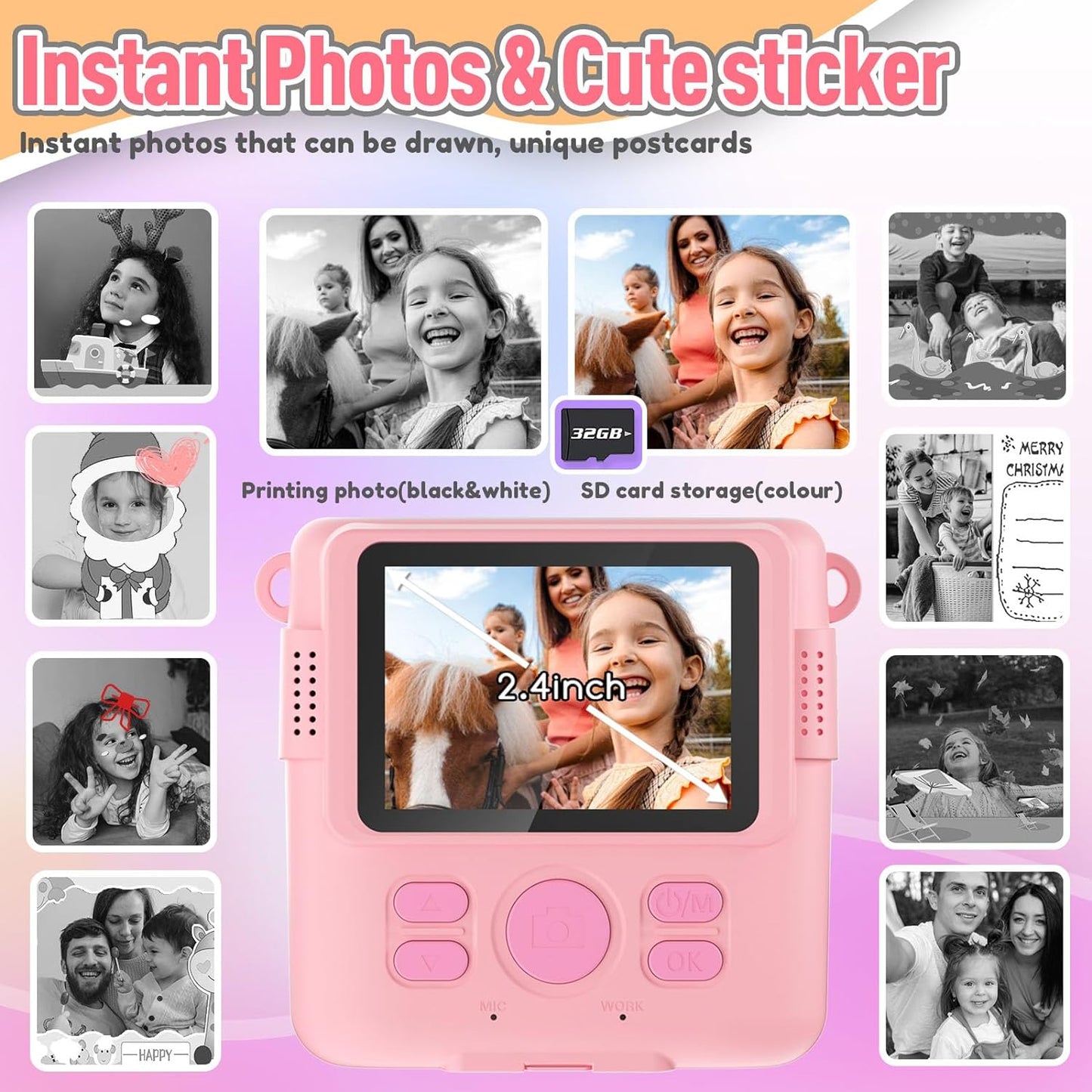 Royaleva Digital Instant Print Portable Camera For Kids