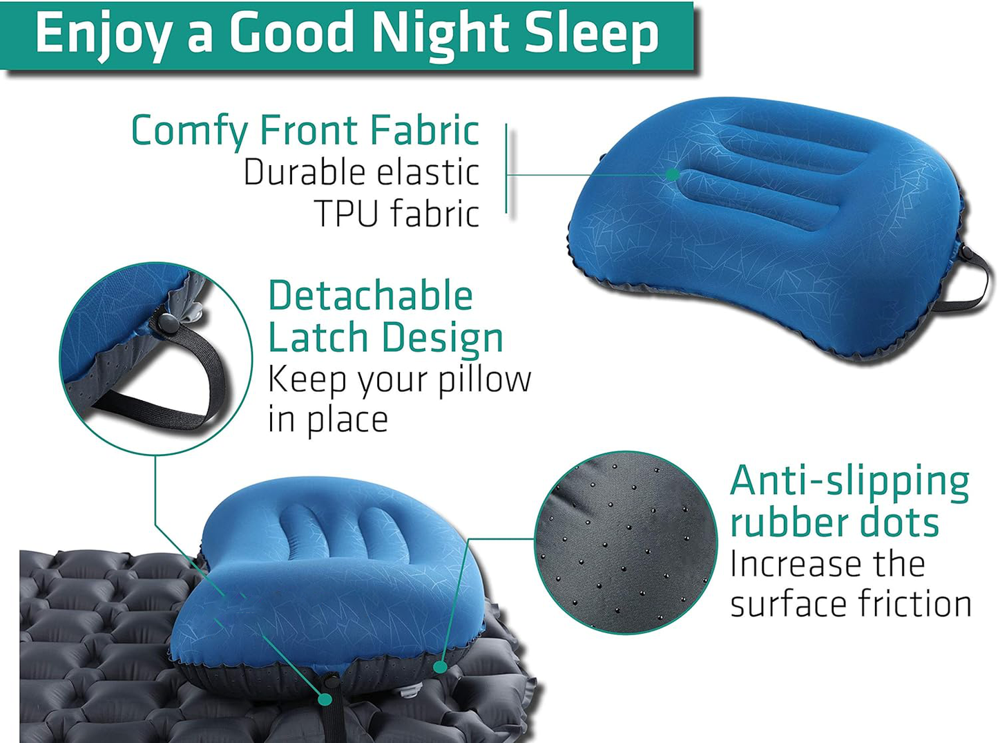 Luxora Lightweight Backpacking & Camping Pillow for Travel
