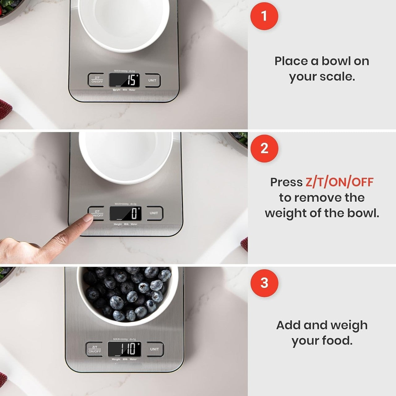 Luxora Digital Kitchen Scale with Precision Measurement