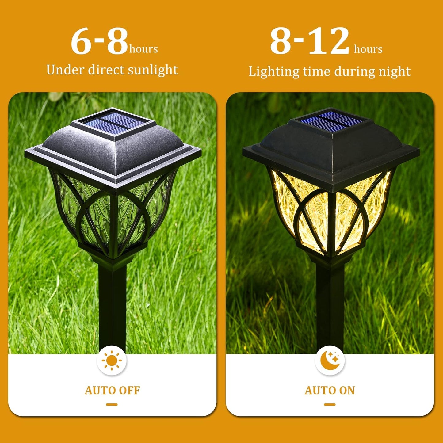 Luxora 6 Pack Led Solar Pathway Garden Lights Outdoor