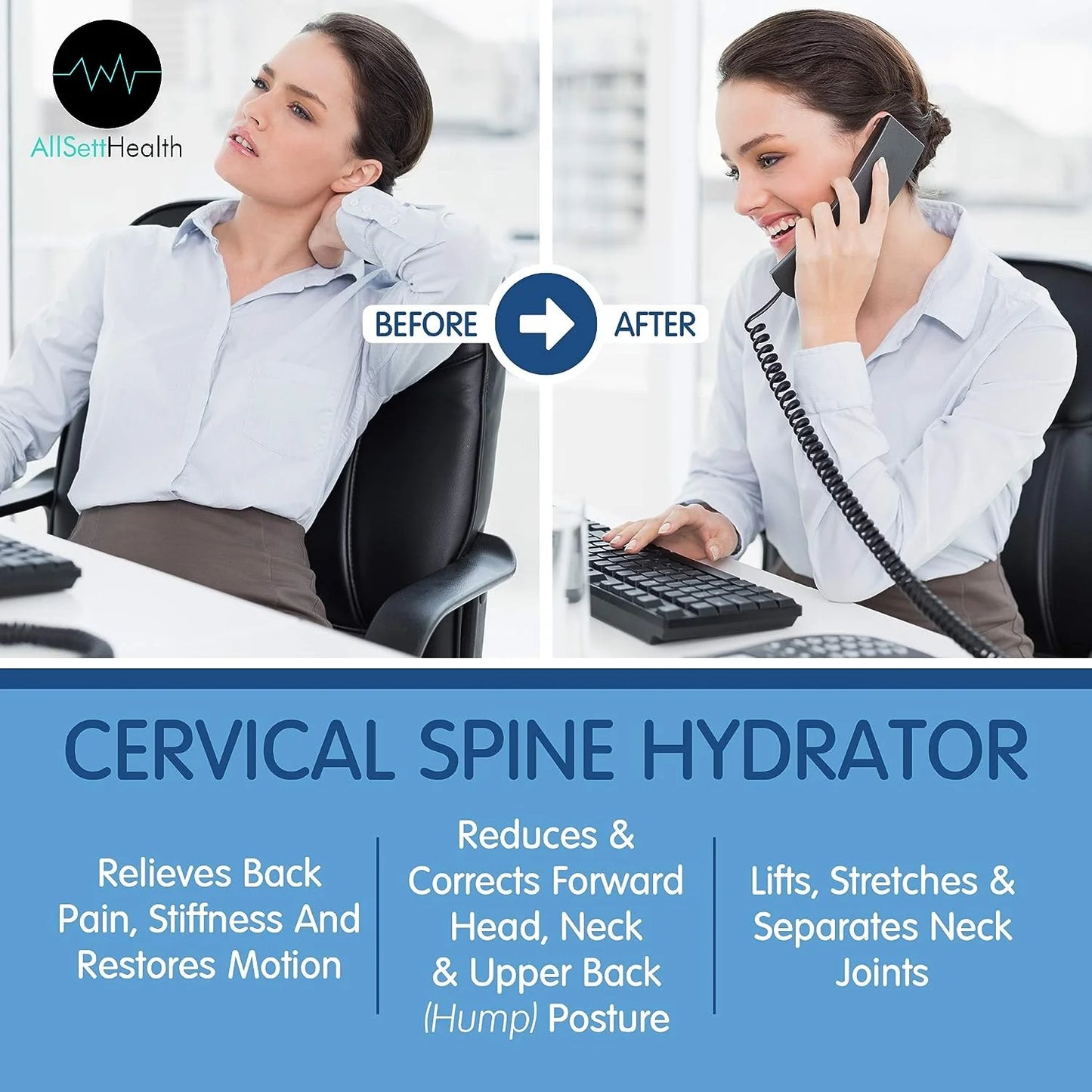 Royaleva Posture Neck Exercising Cervical Spine Hydrator Pump