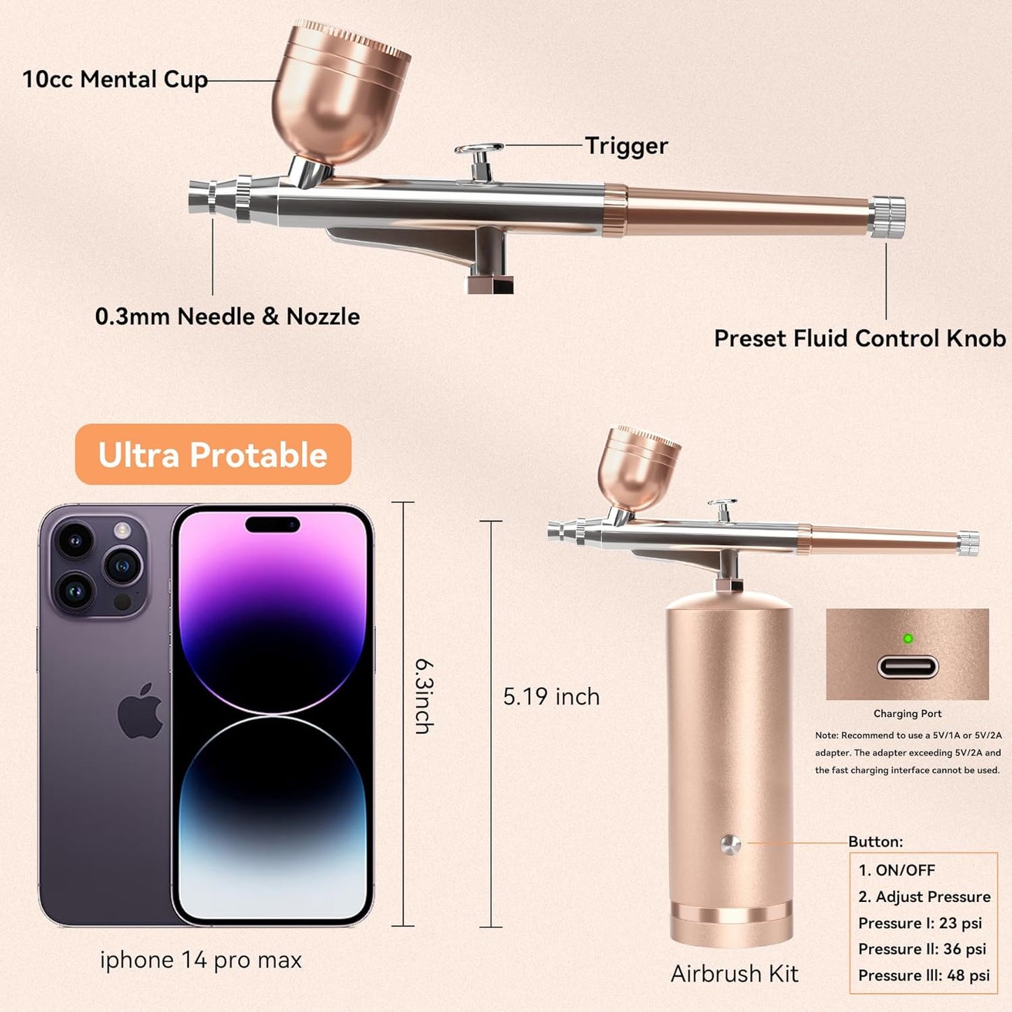 Luxora Cordless Airbrush Kit for Seamless Art Projects