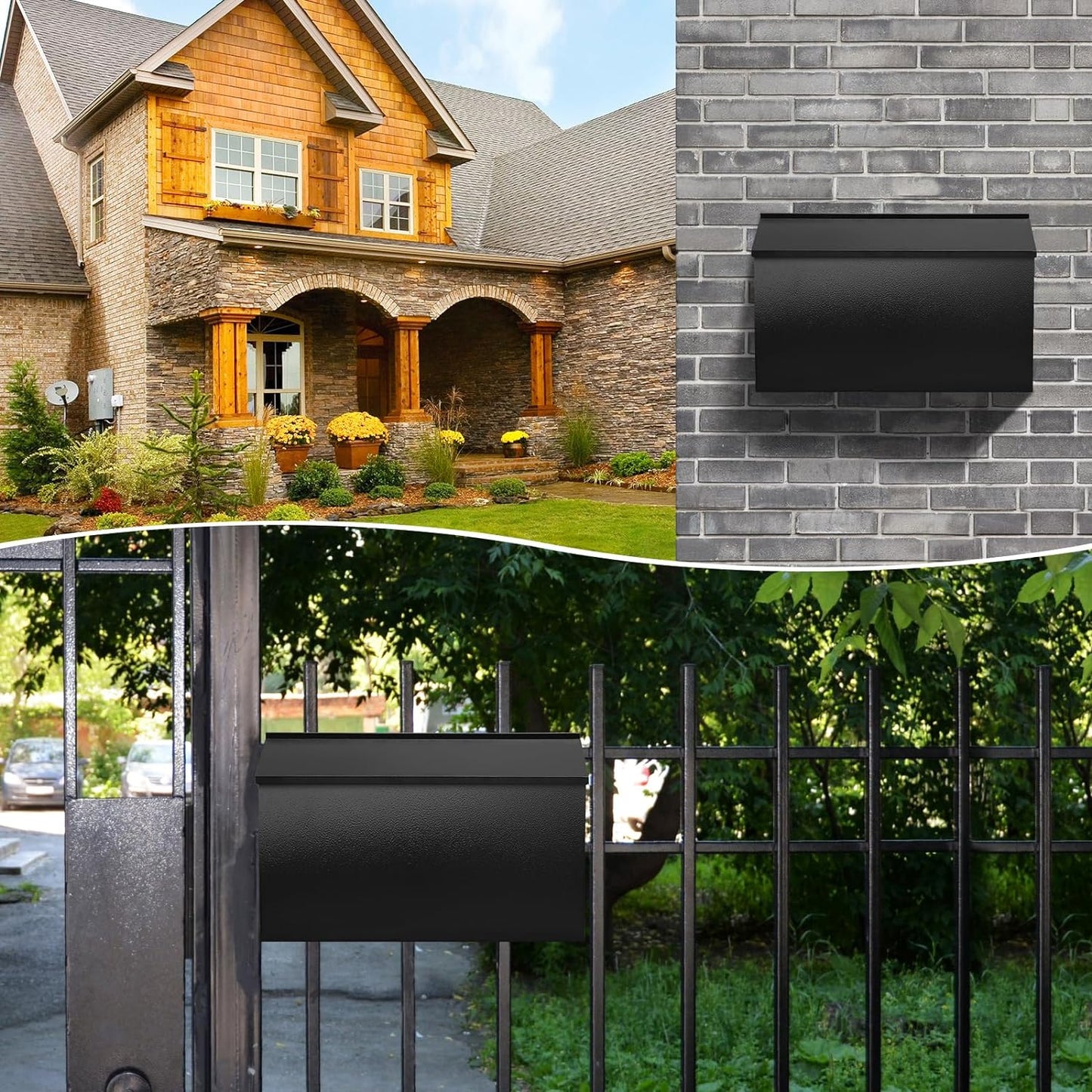 RoyaleGlow Large Capacity Wall-Mount Mailbox for Home