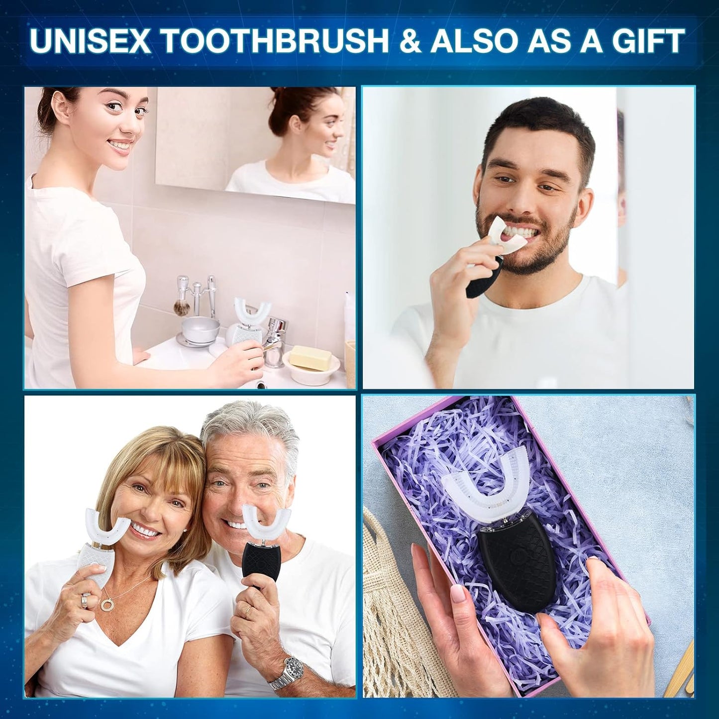 Luxora U Shaped Toothbrush with Ultrasonic Cleaning Technology