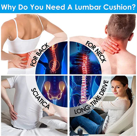 Luxora Ergonomic Lumbar Support Cushion Pillow for Back Pain