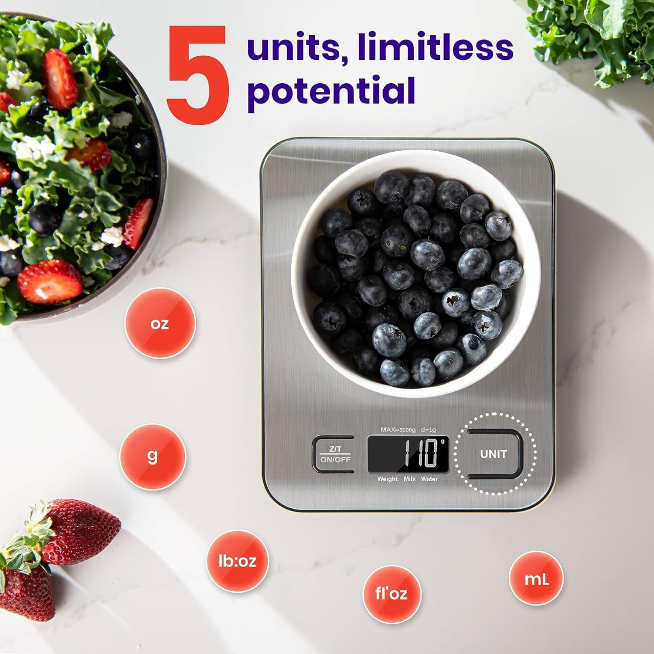 Luxora Digital Kitchen Scale with Precision Measurement