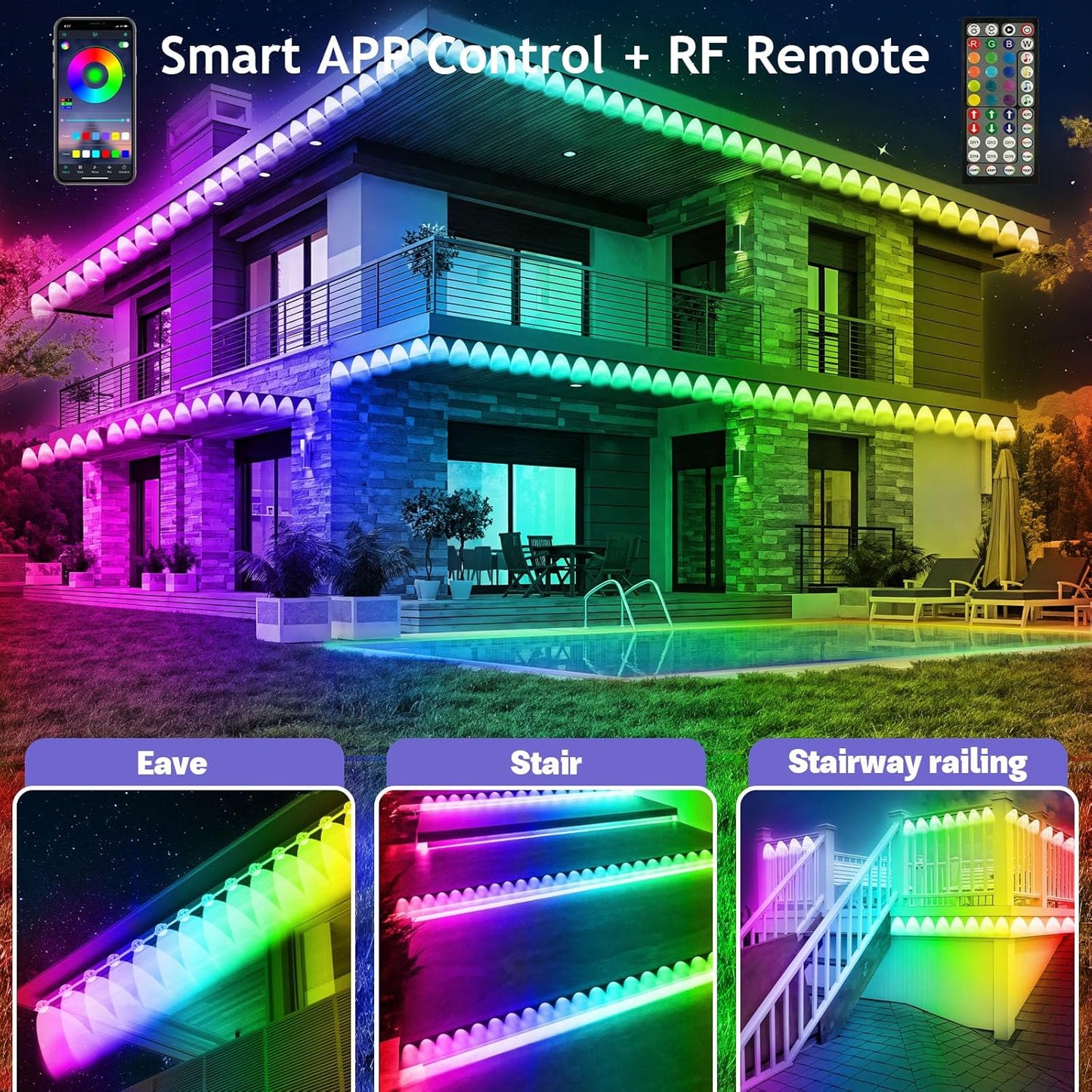 Royaleva Permanent Outdoor Lights with Smart App Control