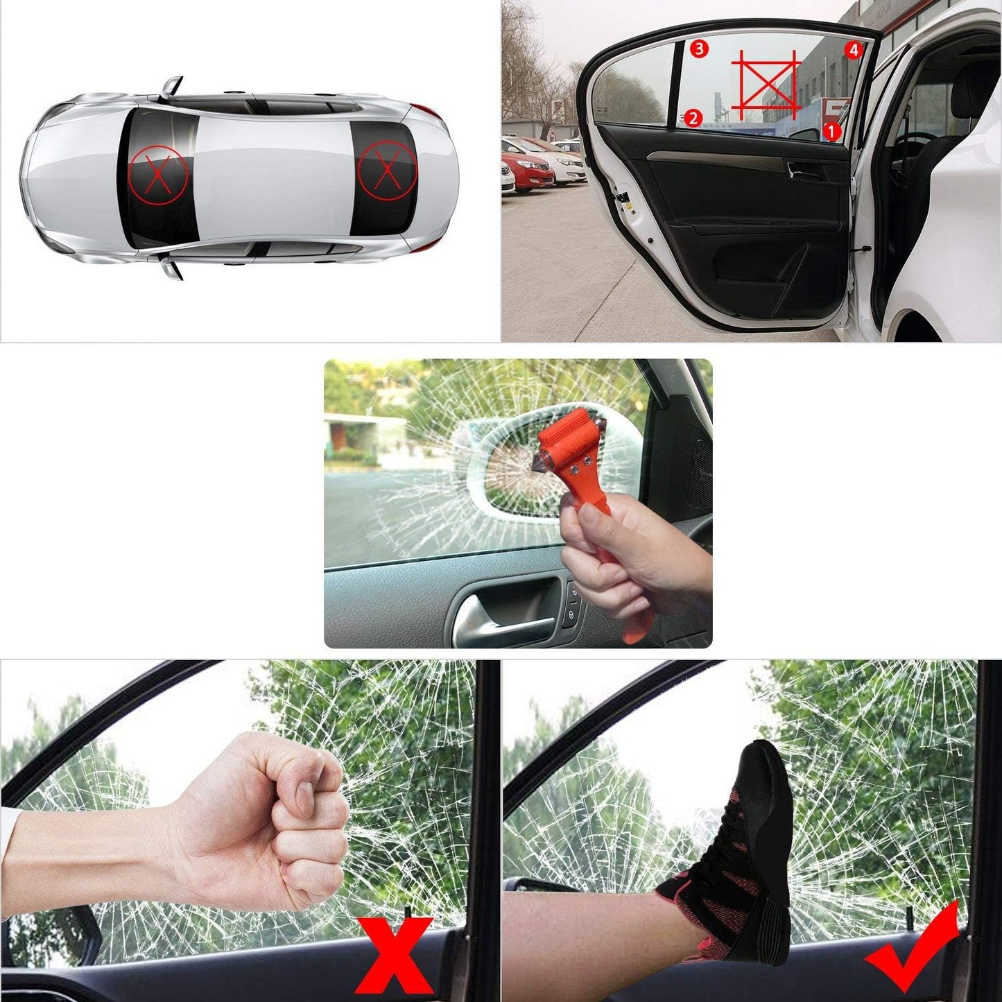 Luxora Car Safety Hammer Set Of 2 Emergency Escape Tool