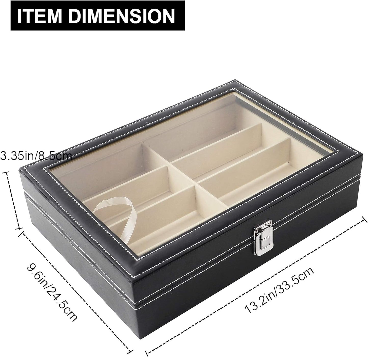 Luxora Sunglass Organizer Storage - 8 Slot Leather Case