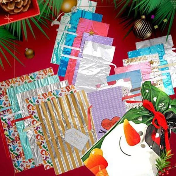 Royaleva Drawstring Christmas Gift Bags 15 Sets Easy Wrap