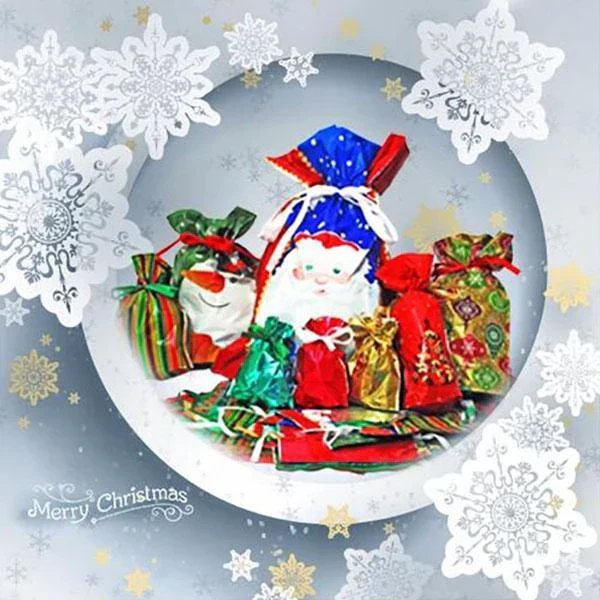 Royaleva Drawstring Christmas Gift Bags 15 Sets Easy Wrap