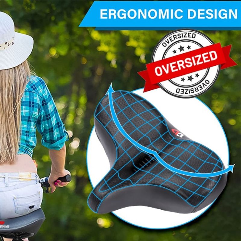 Royaleva Extra Large Bike Seat With Comfortable Thick Foam and Waterproof