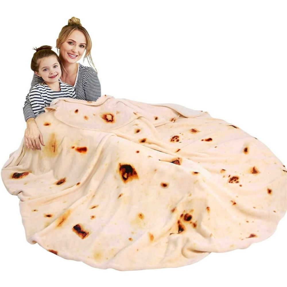Royaleva Burrito Tortilla Food Throw Blanket Cozy Wrap
