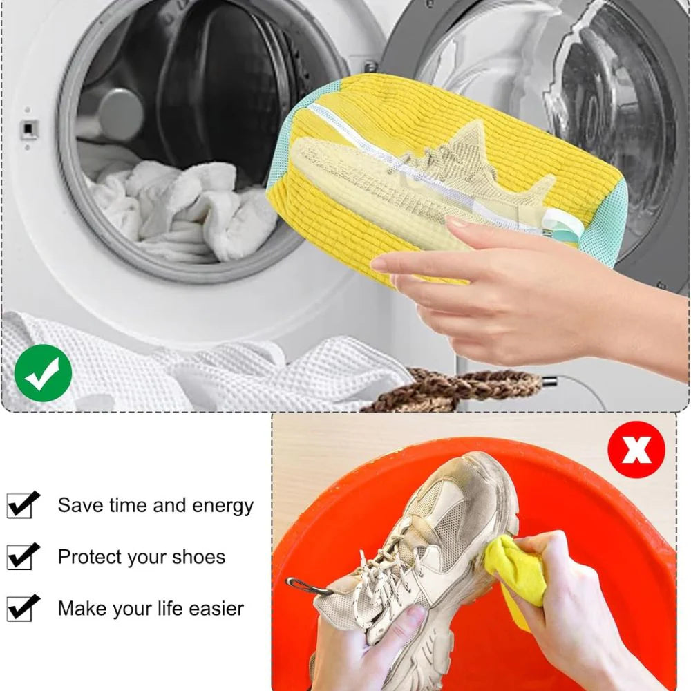 Royaleva Machine Washable Sneakers Shoe Protector Washing Mesh Bag