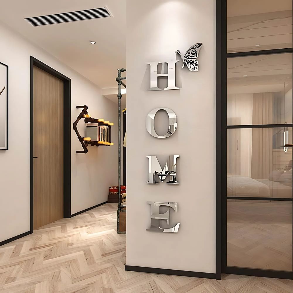 Luxora Home Entrance 3D Mirror Wall Sticker Decor