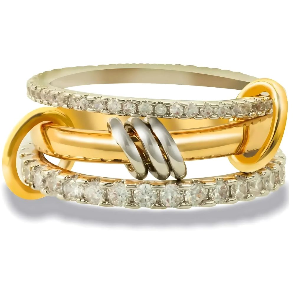 Luxora Trendy Gold Stackable Rings for Elegant Layering