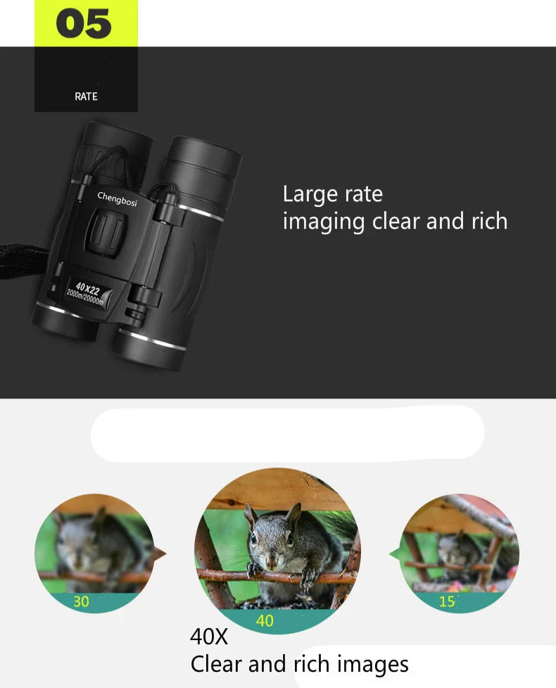 RoyaleGlow Military HD 40x22 Binoculars Professional Hunting Telescope