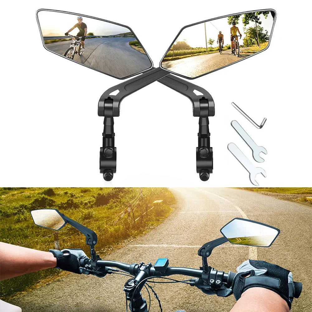 Luxora 2 Pack Bike Mirrors for Safe Riding and Clear Vision