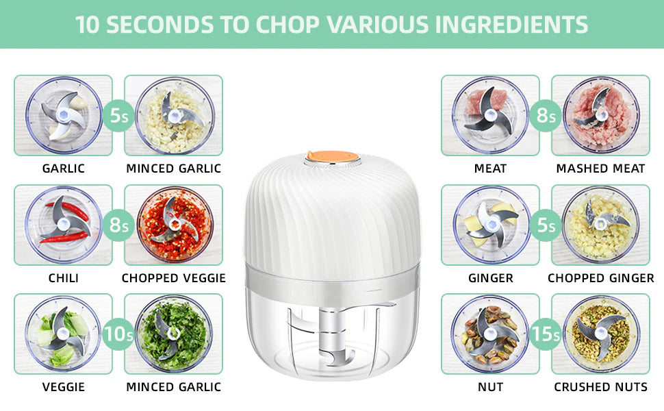 Royaleva Electric Garlic Onion Chili Chopper 250ml Capacity