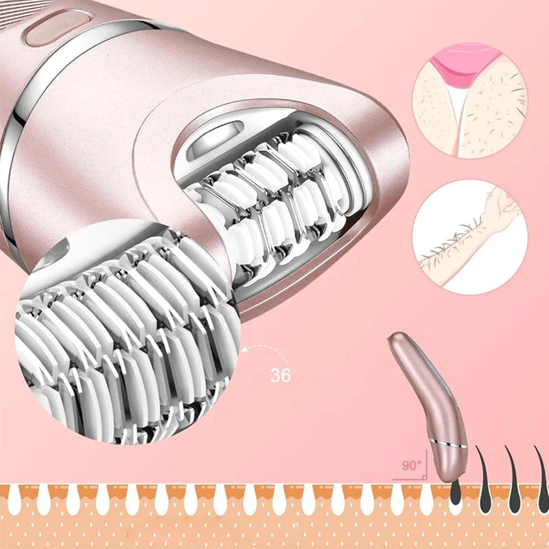 Luxora 3-in-1 Waterproof Electric Shaver for Women