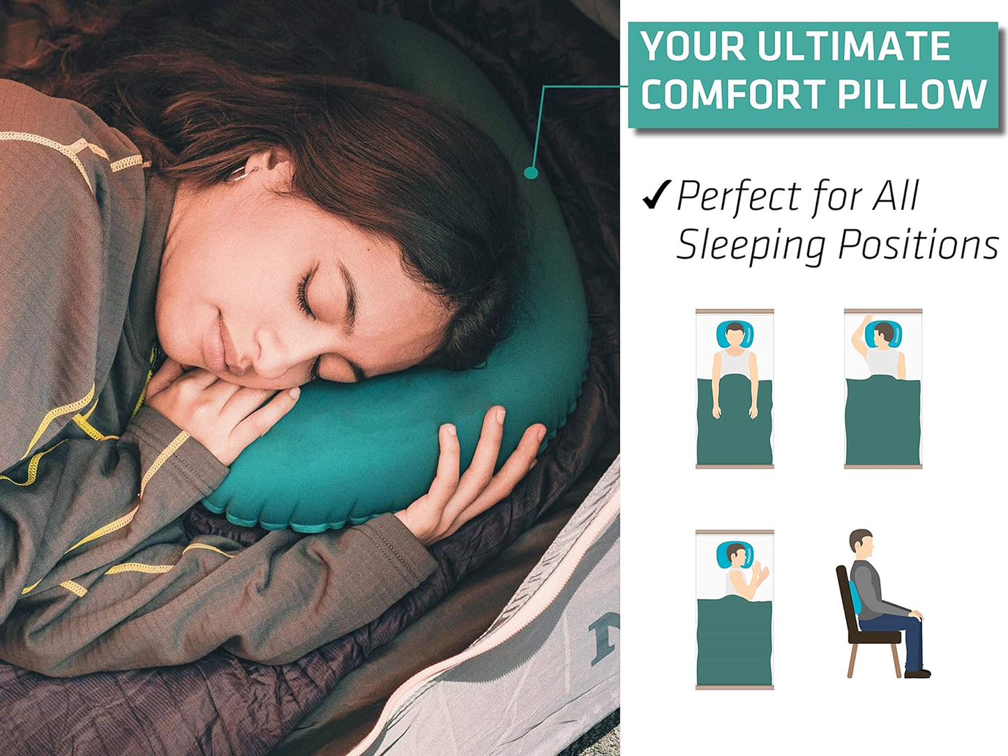 Luxora Lightweight Backpacking & Camping Pillow for Travel