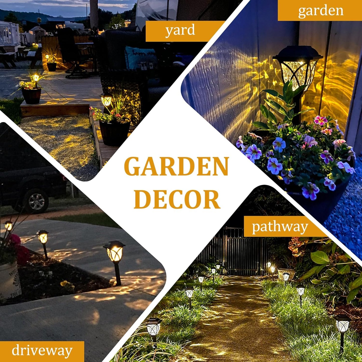 Luxora 6 Pack Led Solar Pathway Garden Lights Outdoor