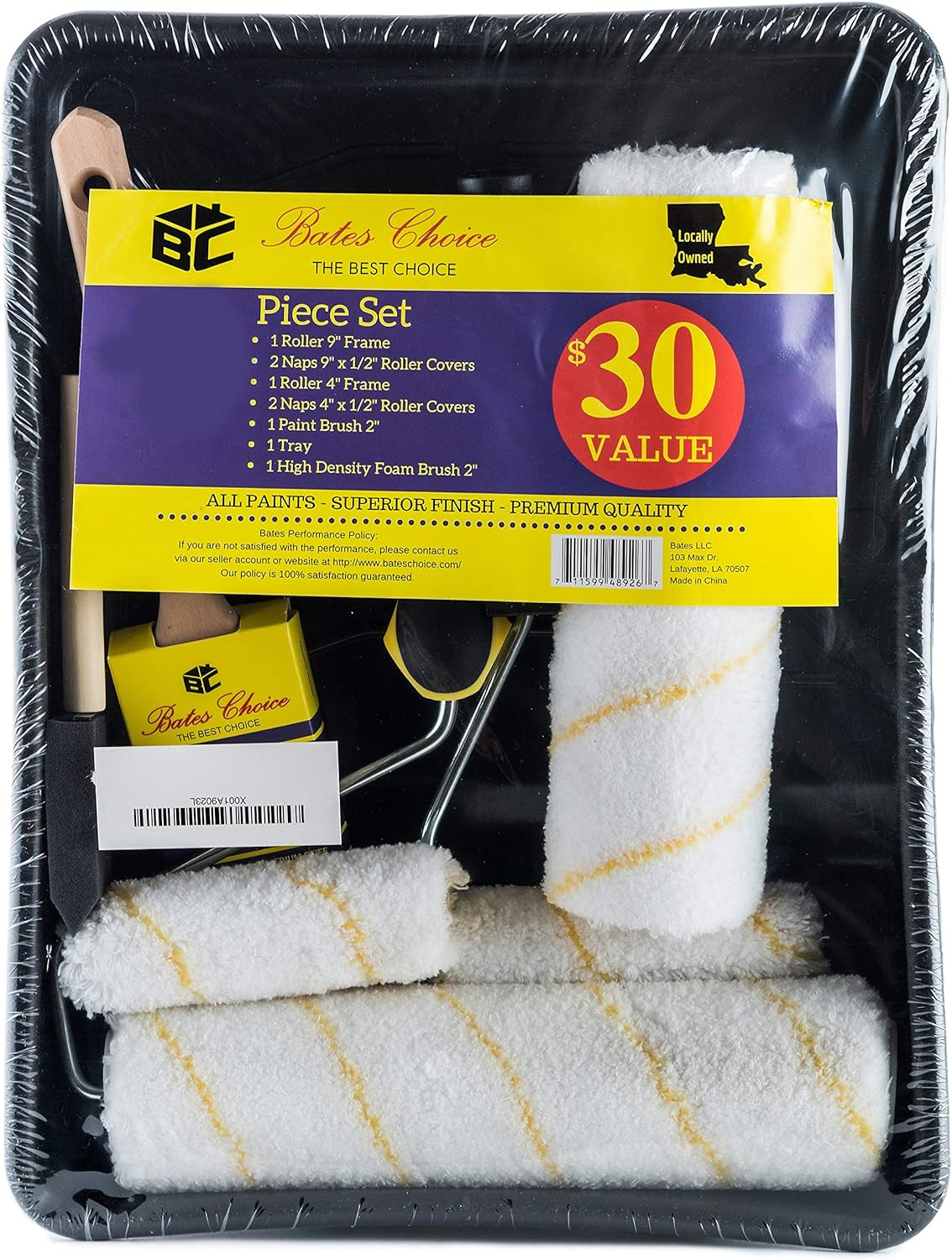 RoyaleGlow Home Paint Roller Kit - 11 Piece Set for Easy Painting