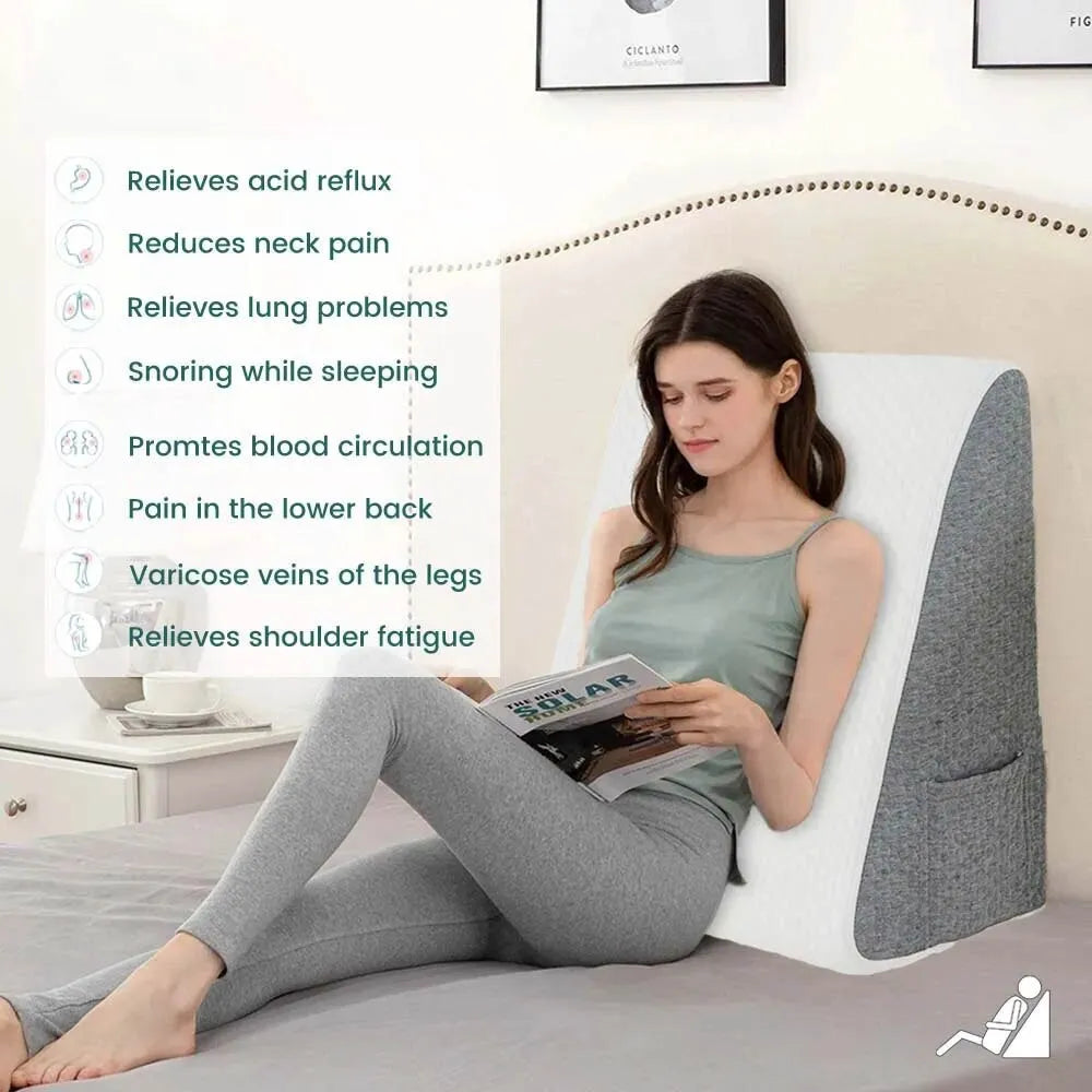 RoyaleGlow Wedge Acid Reflux Cushion for Comfort Relief