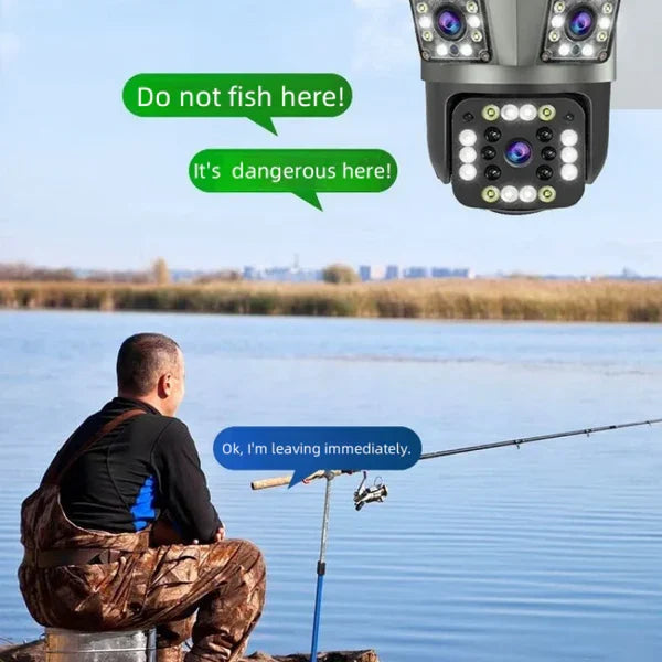 Royaleva Dual Lens Outdoor Waterproof Wireless Wifi HD Triple Security Camera