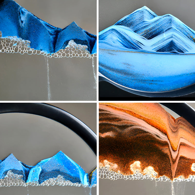 Royaleva Moving Sand Art Sculpture - LED Soothing Desktop Decor