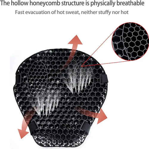 Luxora Motorcycle Gel Seat Pad for Long Distance Rides