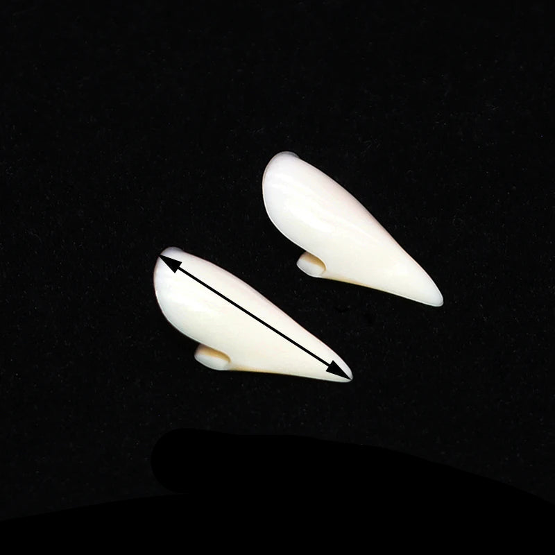 A pair DIY Safe resin Halloween Costume Props Masquerade Party 13/15/17/19mm Dentures Props Vampire Teeth Fangs for kids adult 11