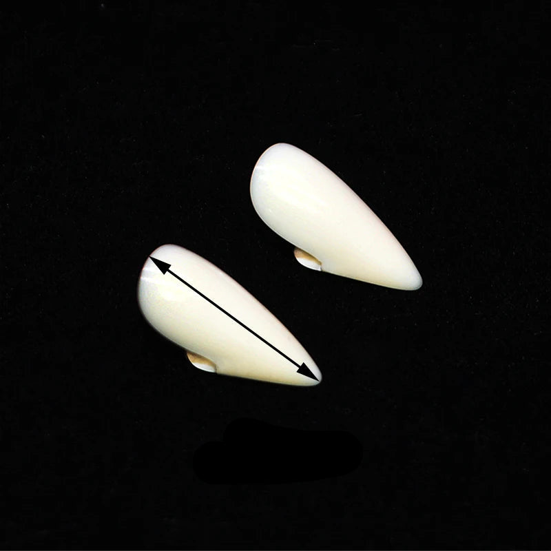 A pair DIY Safe resin Halloween Costume Props Masquerade Party 13/15/17/19mm Dentures Props Vampire Teeth Fangs for kids adult 6