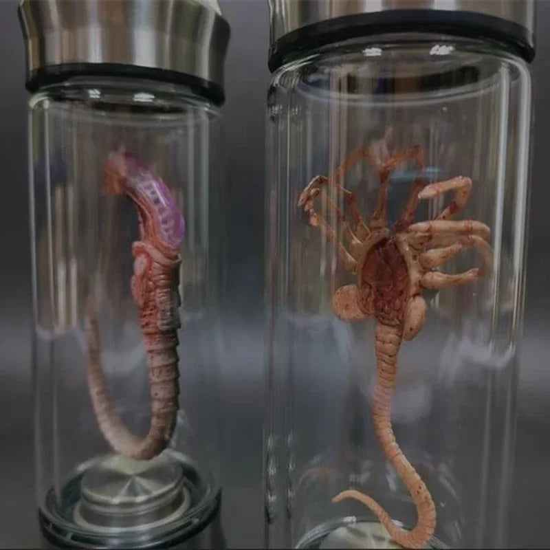 Alien Glow Jar Xenomorph Specimen Facehugger Embryo Glass Jar led Home Decoration Crafts Sculpture Prop 3