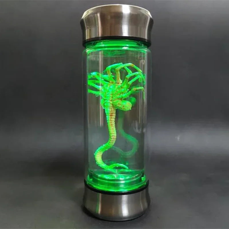 Alien Glow Jar Xenomorph Specimen Facehugger Embryo Glass Jar led Home Decoration Crafts Sculpture Prop 4