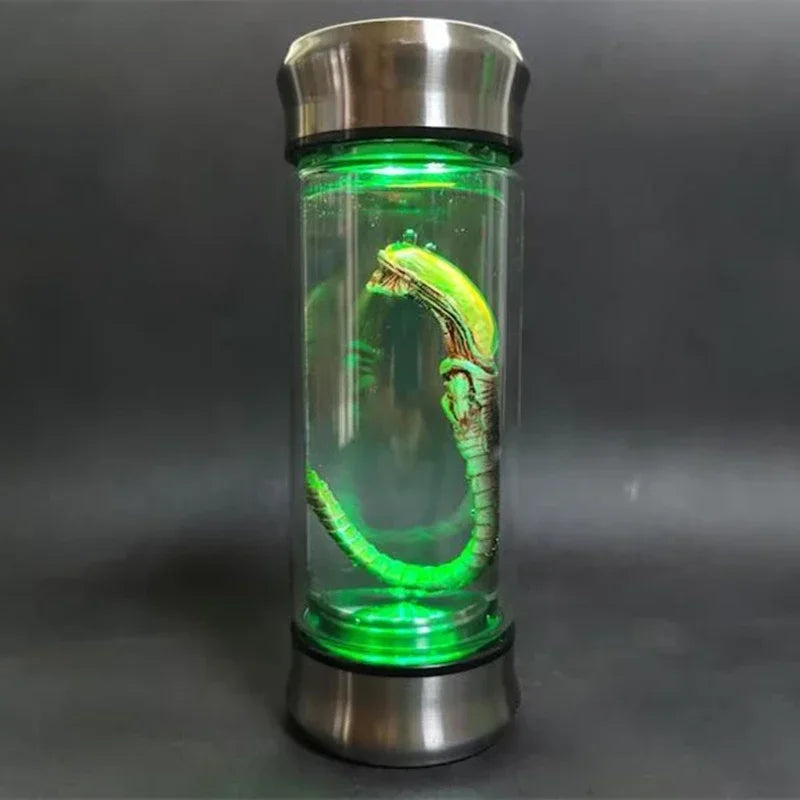 Alien Glow Jar Xenomorph Specimen Facehugger Embryo Glass Jar led Home Decoration Crafts Sculpture Prop 5